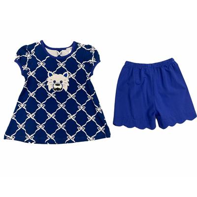 Ishtex Toddler Royal and Grey Short Sleeve Short Set