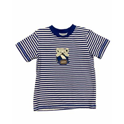 Ishtex Toddler Royal and White Short Sleeve Tee