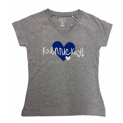 Kentucky Garb Toddler V-Neck Hearts Short Sleeve Tee