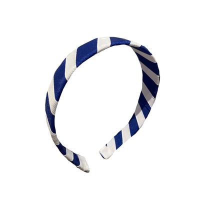 Ashley on Campus Royal and White Wrapped Headband