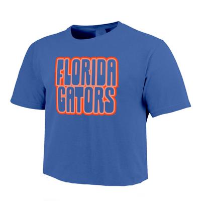 Florida Image One Retro Outline Comfort Colors Cropped Tee