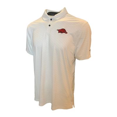 Arkansas Nike Golf Men's Vapor Micro Stripe Polo