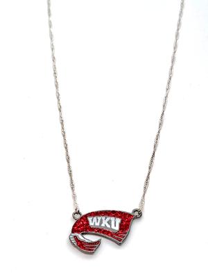 Western Kentucky Crystal Logo Necklace