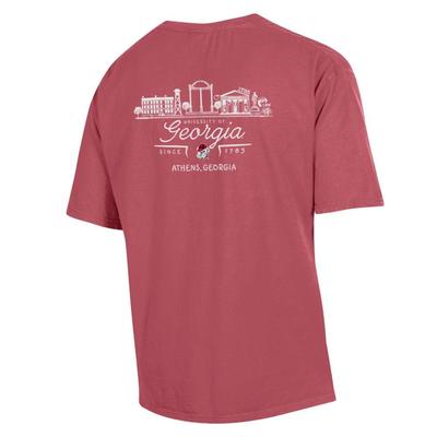 Georgia Campus Scene Short Sleeve Comfort Colors Pocket Tee