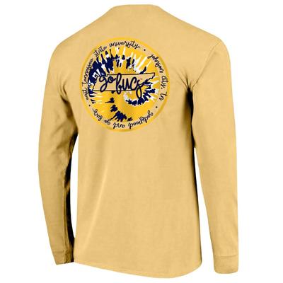 ETSU Circle Tie Dye State Women's Comfort Colors Long Sleeve Tee