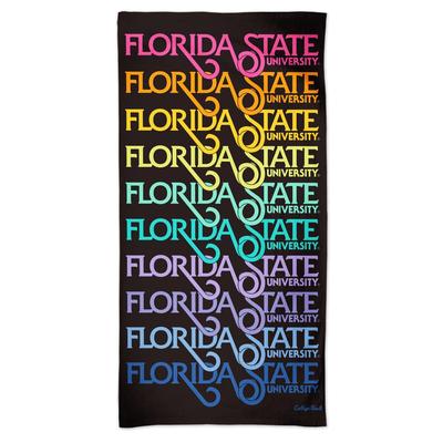 Florida State Retro Script Beach Towel