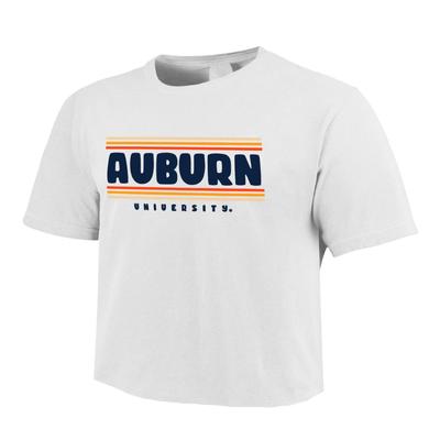 Auburn Retro Short Sleeve Crop Top