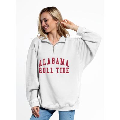 Alabama Chicka-D Everybody Quarter Zip Distressed Pullover
