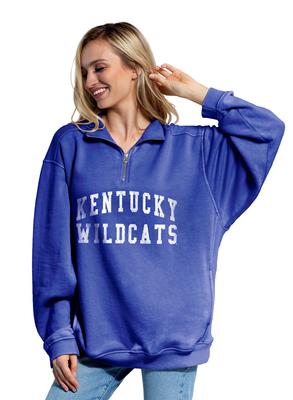 Kentucky Chicka-D Everybody Quarter Zip Distressed Pullover