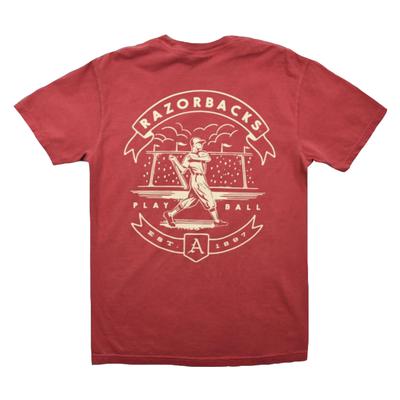 Arkansas Baseball Batting Clean Up Comfort Colors Tee