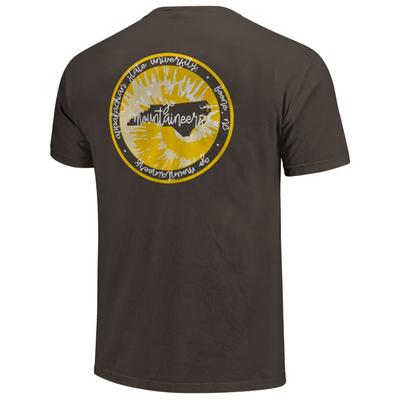 Appalachian State Circle Tie Dye State Women's Comfort Colors Short Sleeve Tee