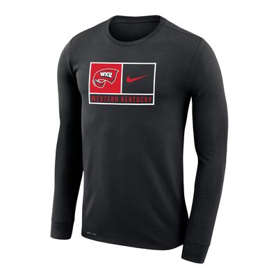 Western Kentucky Nike Men's Dri-Fit Legends Logo Long Sleeve Tee