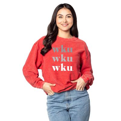 Western Kentucky  Chicka-D Repeating Corded Sweatshirt