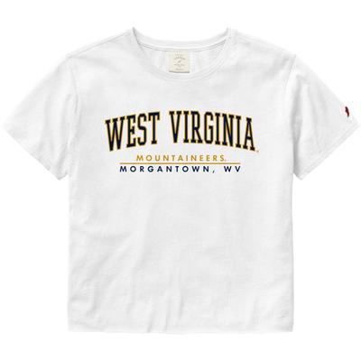 West Virginia League Women's Clothesline Crop Tee