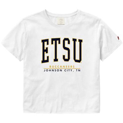 ETSU League Women's Clothesline Crop Tee