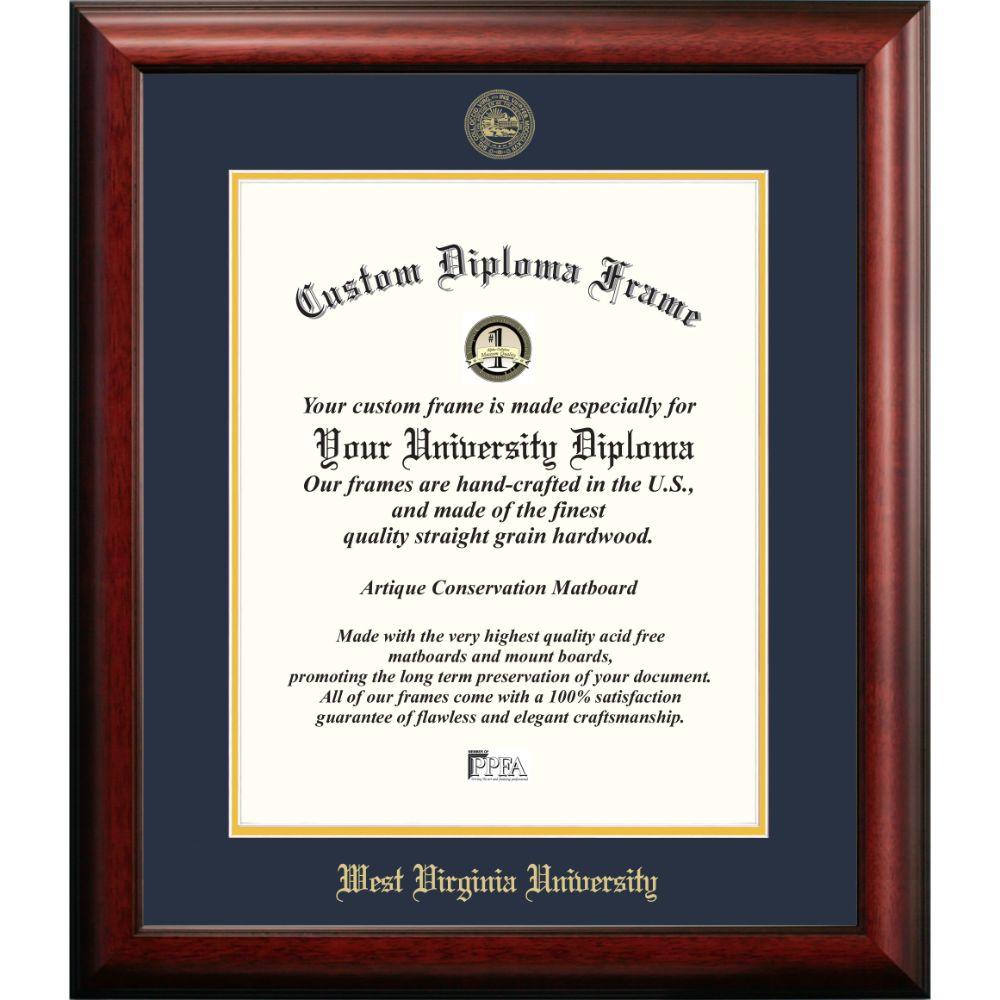 WVU West Virginia University Satin Diploma Frame Alumni Hall