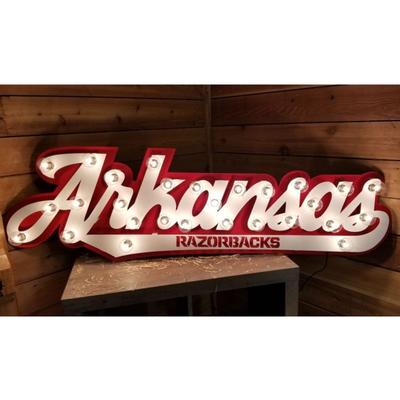 Arkansas 3D Lit Metal Sign