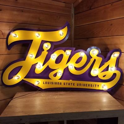 LSU 3D Lit Metal Sign