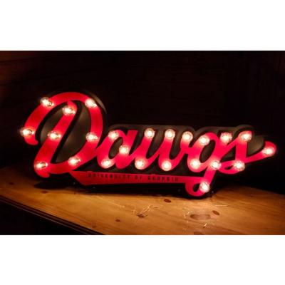 Georgia Bulldogs 3D Lit Metal Sign