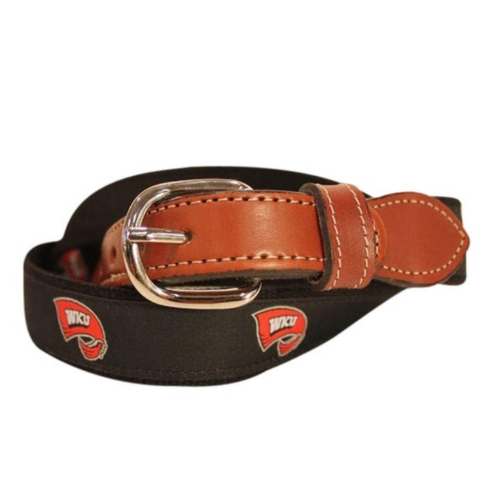 Western Kentucky Belt With Leather Buckle