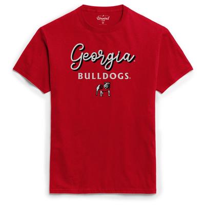 Georgia League Women's Puff Girly Script Tee