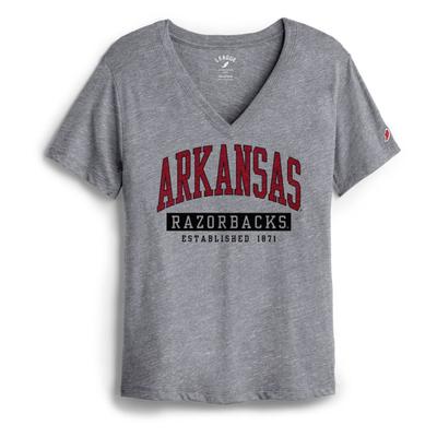 Arkansas League Women's Intramural Boyfriend V Neck Tee