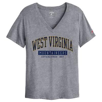 West Virginia League Women's Intramural Boyfriend V Neck Tee