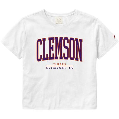 Clemson League Women's Clothesline Crop Tee