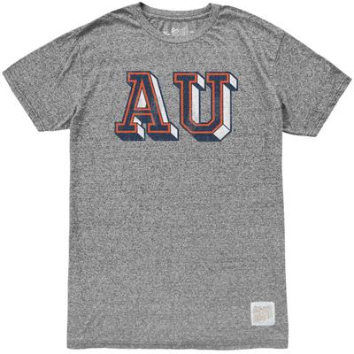 Auburn Retro Brand Block AU Mock Twist Tee