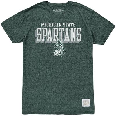 Michigan State Retro Brand Straight Mock Twist Tee