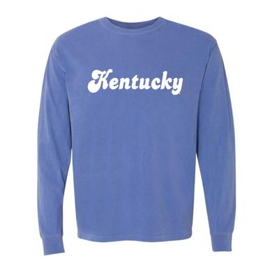 Kentucky Summit Retro Font Long Sleeve Comfort Colors Tee