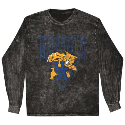Kentucky Summit Bella Mineral Wash Cats Rocker BF Long Sleeve Tee