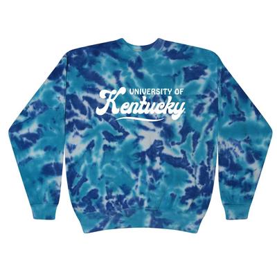 Kentucky Summit Retro Script BF Tie Dye Crew