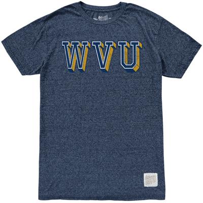 West Virginia Retro Brand Block WVU Mock Twist Tee