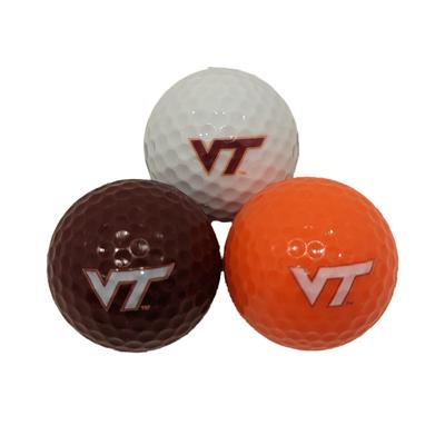 Virginia Tech 3 Pack Golf Balls
