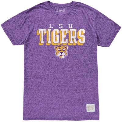 LSU Retro Brand Straight Mock Twist Tee