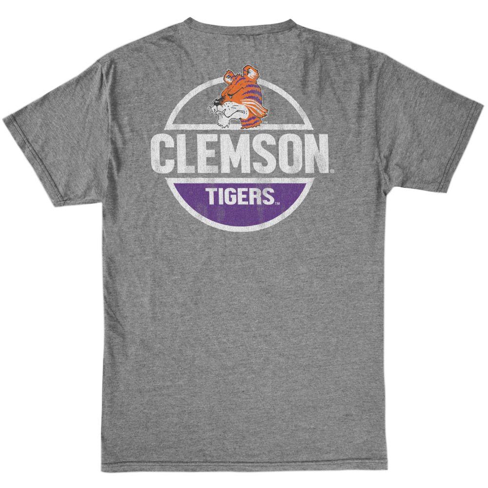 Clemson Retro Brand Bold Circle Tiger Tee