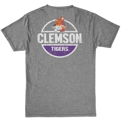 Clemson Retro Brand Bold Circle Tiger Tee