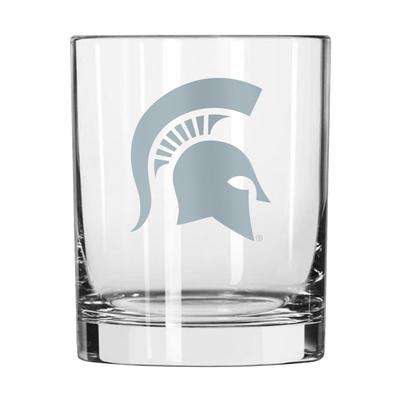 Michigan State 14 oz Frost Rock Glass