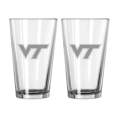 Virginia Tech 16 oz Frost Pint Glass