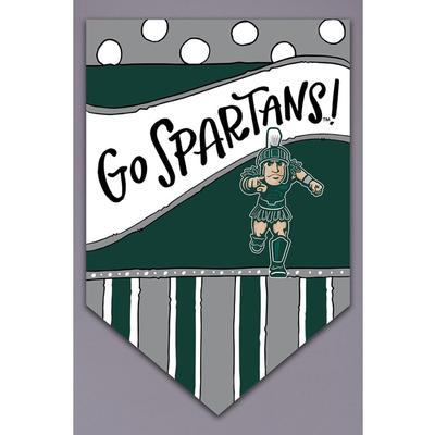 Michigan State Magnolia Lane Go Spartans Garden Flag