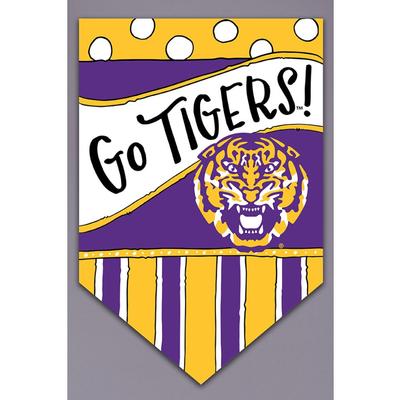 LSU Magnolia Lane Go Tigers Garden Flag