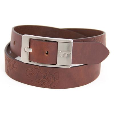 Virginia Tech Eagles Wings Brandish Leather Belt