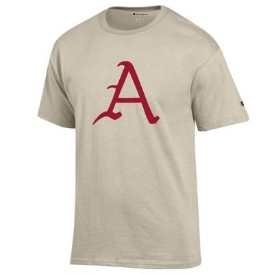 Arkansas Champion Men's Giant Logo Script A Tee