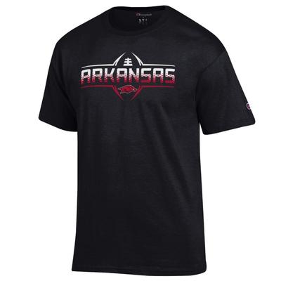 Arkansas Champion Men's Vertical Football Tee