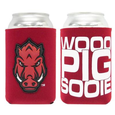 Arkansas Woo Pig Sooie Can Cooler with Patch