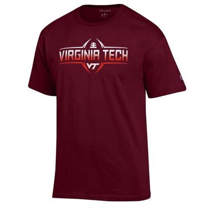 Virginia Tech Champion Men's Vertical Football Tee