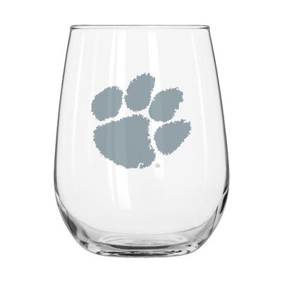 Clemson Frost Curved Beverage Glass