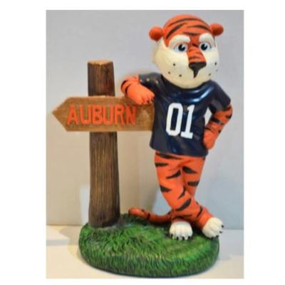 Auburn Painted Mascot Figurine with Sign