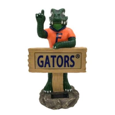 Florida Solar Resin Albert Statue with Sign